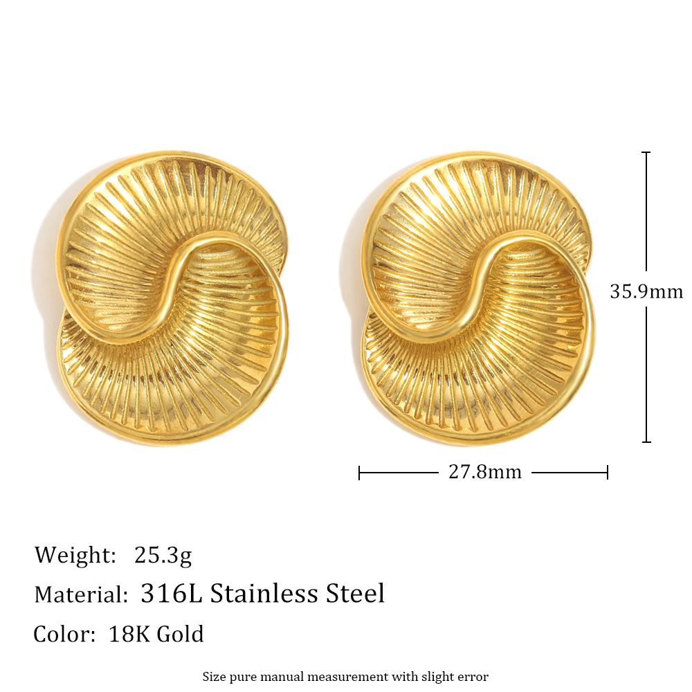 MamacitaSlay Unique 316 L Stainless Steel Spiral Water Drop Texture Earrings Waterproof Jewelry Women s Elegant Earrings Gift золотой
MamacitaSlay Unique 316 L Stainless Steel Spiral Water Drop Texture Earrings Waterproof Jewelry Women s Elegant Earrings Gift золотой