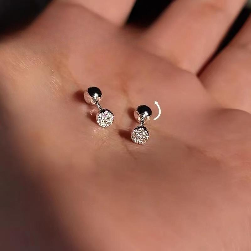 Round Micro-set Ear Stud Earrings for Screwing in Ear Holes, Mini Small Earrings
Round Micro-set Ear Stud Earrings for Screwing in Ear Holes, Mini Small Earrings