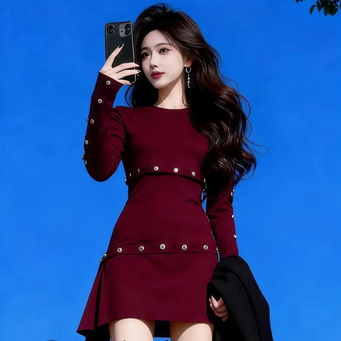 Flattering Cinched Waist One-Piece Dress - 2026 Spring Collection, Women s Short Skirt M (Recommended 85-100 jin) вино красного
Flattering Cinched Waist One-Piece Dress - 2026 Spring Collection, Women s Short Skirt M (Recommended 85-100 jin) вино красного
