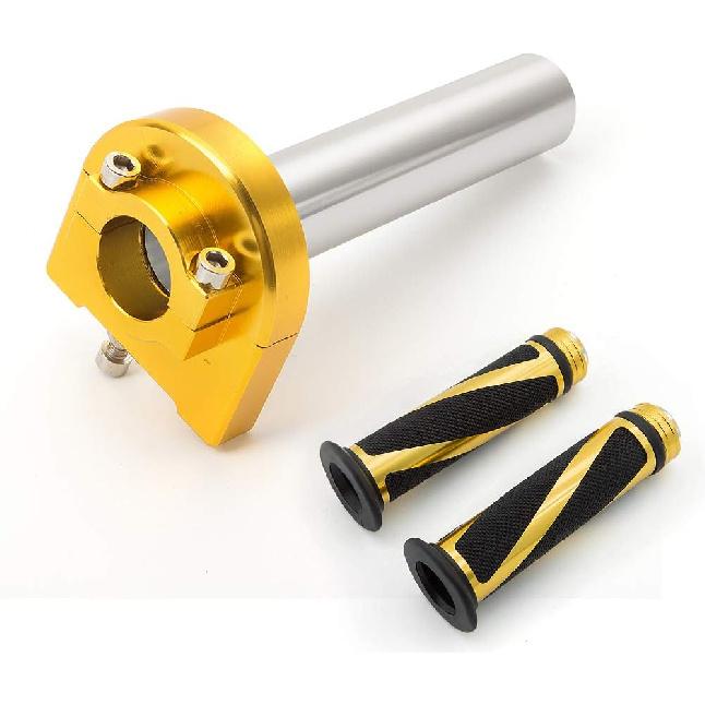 Krace Motorcycle 7/8 Handle bar Hand Grips with Anodized CNC Quick Twist Throttle Tube Motorized Lever Control Fit for Most Scooter Sportbikes ATV жовтий
Krace Motorcycle 7/8 Handle bar Hand Grips with Anodized CNC Quick Twist Throttle Tube Motorized Lever Control Fit for Most Scooter Sportbikes ATV жовтий