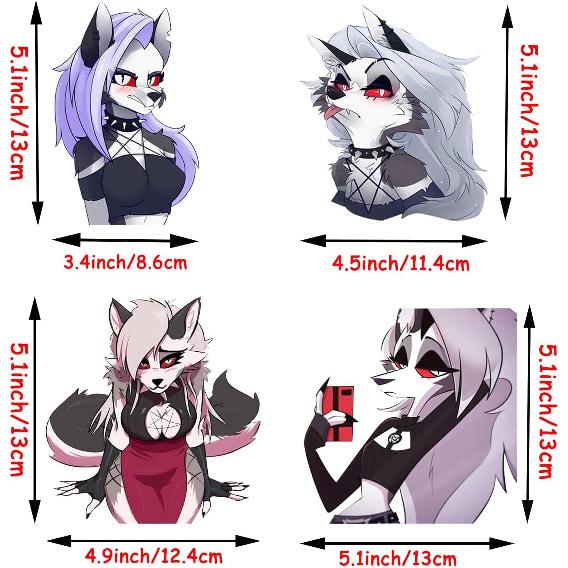 5.1 4Pcs Cool Loona Stickers Anime Furry Decals for Windows Laptop Bumper Luggage Vinyl Car Accessories
5.1 4Pcs Cool Loona Stickers Anime Furry Decals for Windows Laptop Bumper Luggage Vinyl Car Accessories