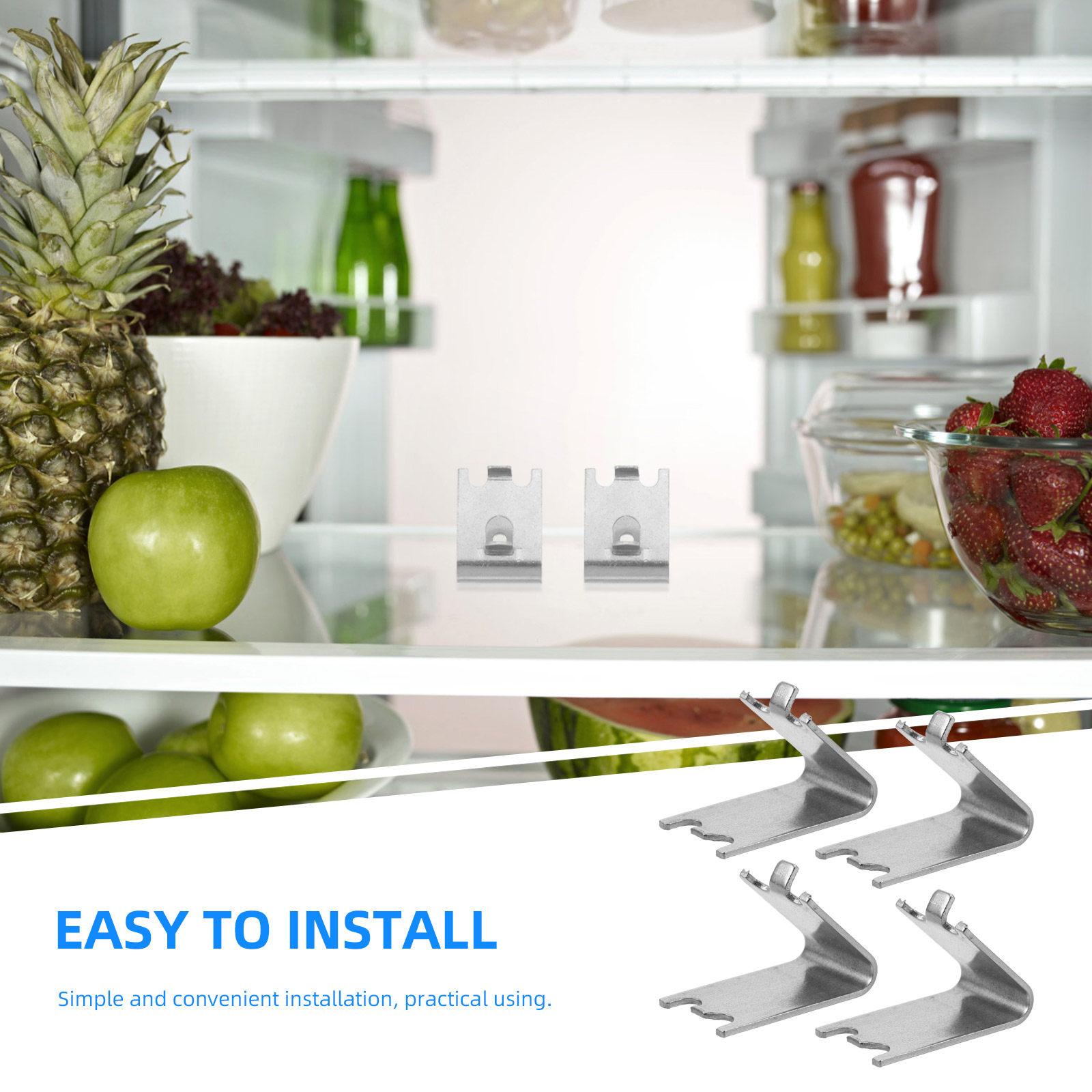 10Pcs Stainless Steel Freezer Shelf Clip Heavy Duty Shelf Support Pegs Mounting for Refrigerator Shelves Cabinet Cupboard 3.3X2.2X1CM
10Pcs Stainless Steel Freezer Shelf Clip Heavy Duty Shelf Support Pegs Mounting for Refrigerator Shelves Cabinet Cupboard 3.3X2.2X1CM