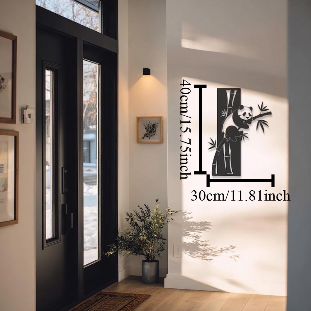Modern Metal Wall Art Panda with Bamboo, Steel Nature Decor for Living Room Office, Cute Animal Gift Black
Modern Metal Wall Art Panda with Bamboo, Steel Nature Decor for Living Room Office, Cute Animal Gift Black