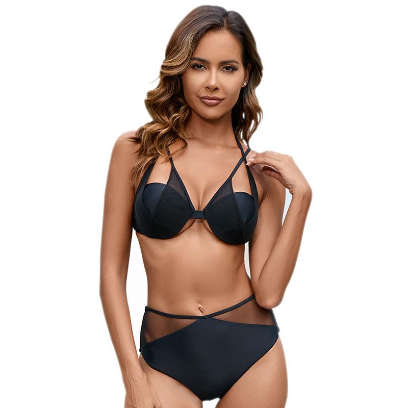 Сплошной цвет ремешок бикини женский сексуальный стальной разделенный купальник купальник с высокой талией
Сплошной цвет ремешок бикини женский сексуальный стальной разделенный купальник купальник с высокой талией