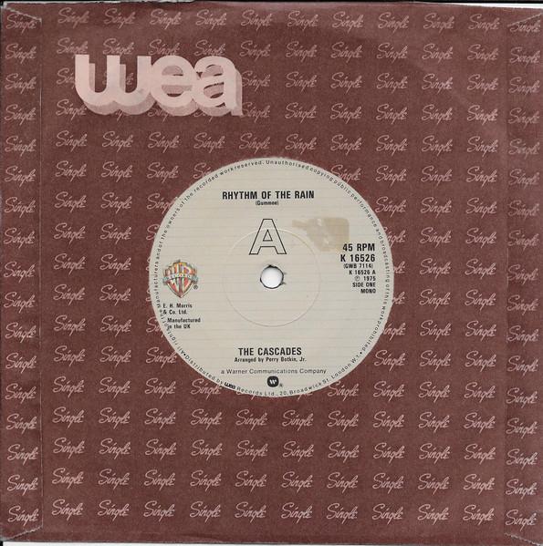 7inch Record CASCADES - Rhythm Of The Rain K16526 Warner Bros. Re 1975 UK Pop Used
7inch Record CASCADES - Rhythm Of The Rain K16526 Warner Bros. Re 1975 UK Pop Used