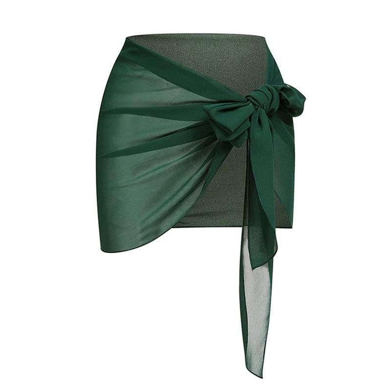 European & American Vacation Style Solid Color Midi Skirt with Bandage Design - Beach Dress One Size бежевий
European & American Vacation Style Solid Color Midi Skirt with Bandage Design - Beach Dress One Size бежевий