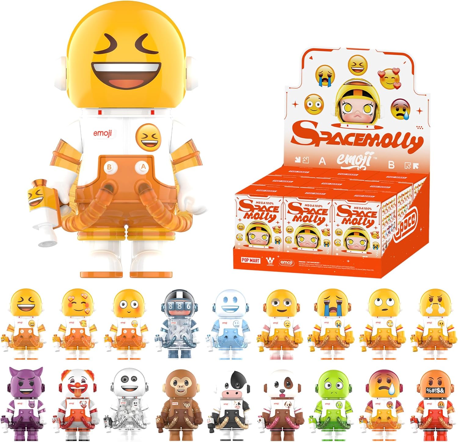 POP MART Mega Space Molly 100% × Серия Emoji, Фигурки-сюрпризы Молли, Коллекционные игрушки, Подарки на праздник и день рождения, Одиночная коробка
POP MART Mega Space Molly 100% × Серия Emoji, Фигурки-сюрпризы Молли, Коллекционные игрушки, Подарки на праздник и день рождения, Одиночная коробка