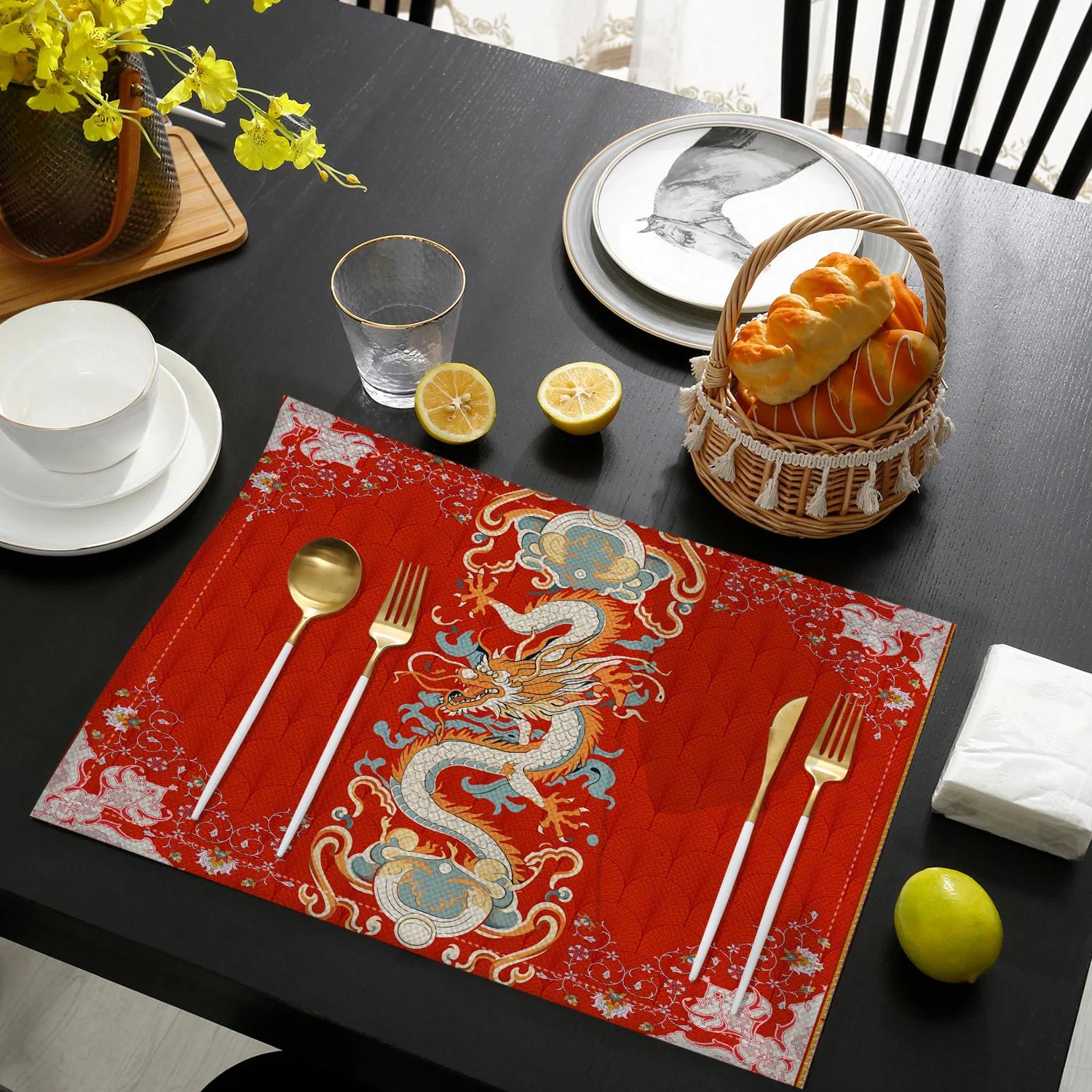 1pcs Chinese Dragon Pattern Linen Placemats For New Year Party Table Mats for Dining Table Kitchen Accessories Home Decor 1pcs 30X45cm
1pcs Chinese Dragon Pattern Linen Placemats For New Year Party Table Mats for Dining Table Kitchen Accessories Home Decor 1pcs 30X45cm