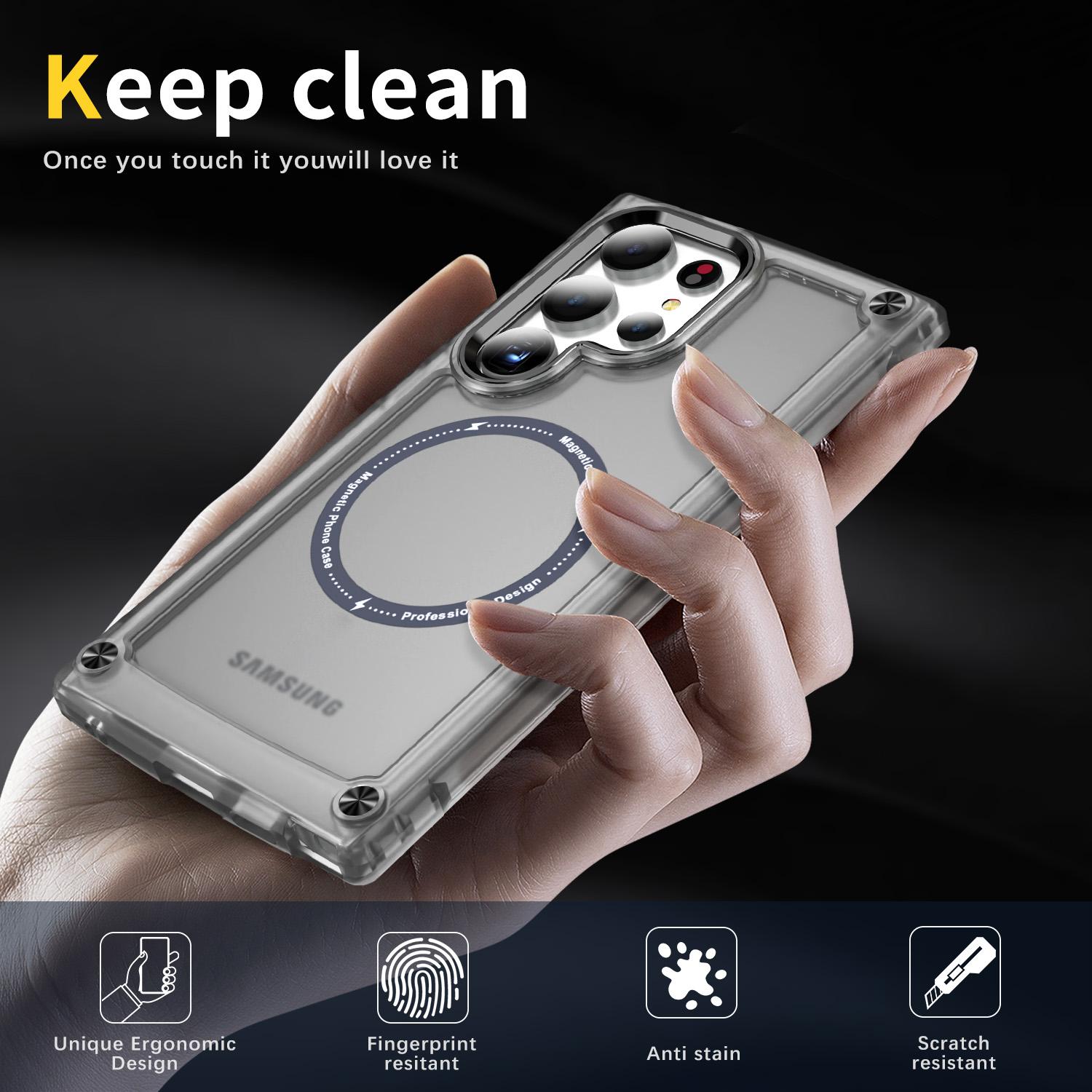 For Samsung Galaxy S25 Ultra Case Skin Touch TPU+PC Phone Cover Compatible with MagSafe Black
For Samsung Galaxy S25 Ultra Case Skin Touch TPU+PC Phone Cover Compatible with MagSafe Black