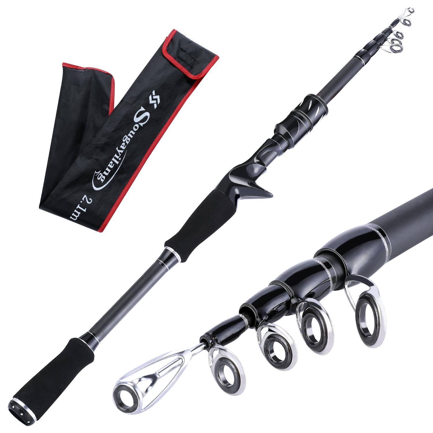 Удочка, спиннинговая удочка и литейная удочка, 1,8 м/2,1 м, приманка из углеродного волокна, удочка для ловли карпа casting 1.8m