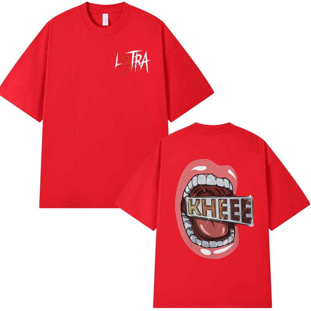 Rapper Luar La L L3TRA KHEEE Album T Shirts Unisex Women Hip Hop Fashion Short Sleeve T-shirts Cotton Oversized T-shirt Streetwear S
Rapper Luar La L L3TRA KHEEE Album T Shirts Unisex Women Hip Hop Fashion Short Sleeve T-shirts Cotton Oversized T-shirt Streetwear S