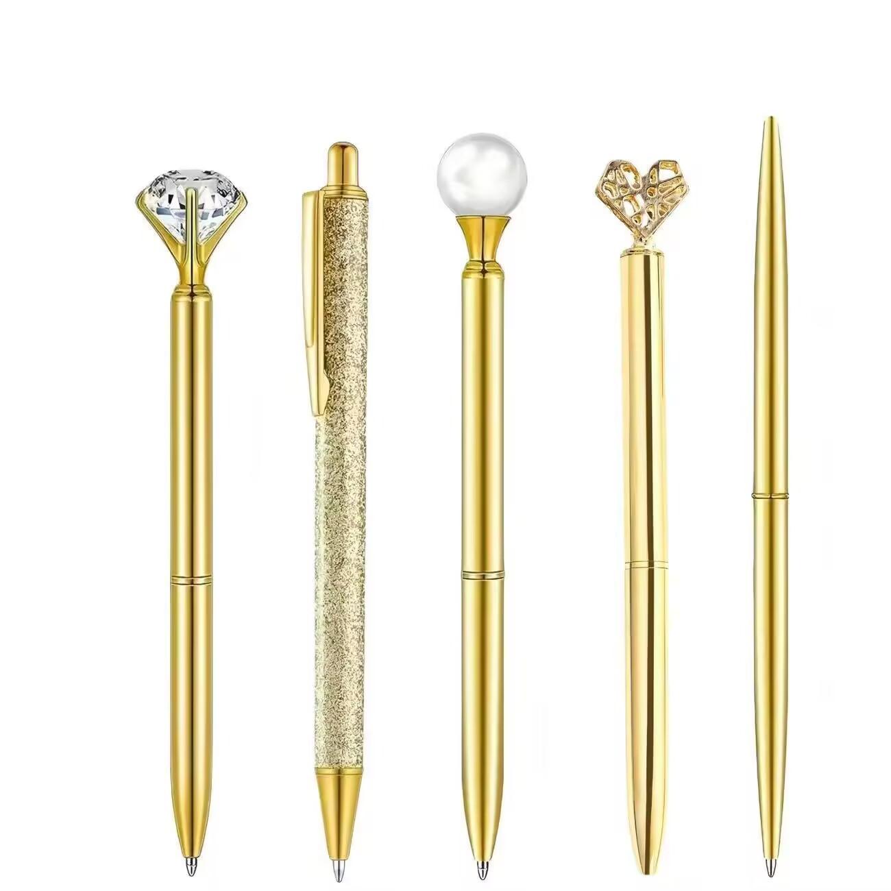 Golden Ballpoint Pens, Signature Pens, Metal Pens, Diamond-Shaped Pens, For Writing, Wedding Gifts, Business, Christmas 5 pcs
Golden Ballpoint Pens, Signature Pens, Metal Pens, Diamond-Shaped Pens, For Writing, Wedding Gifts, Business, Christmas 5 pcs