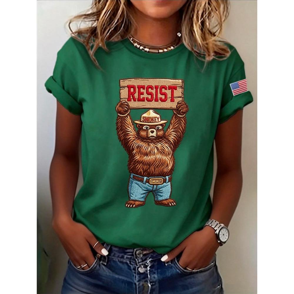 Ilstile New Arrival Women s Resist Only You Can Prevent Forest Fires Print T-Shirts Short Sleeve O Neck Summer Tops Casual Tees M
Ilstile New Arrival Women s Resist Only You Can Prevent Forest Fires Print T-Shirts Short Sleeve O Neck Summer Tops Casual Tees M