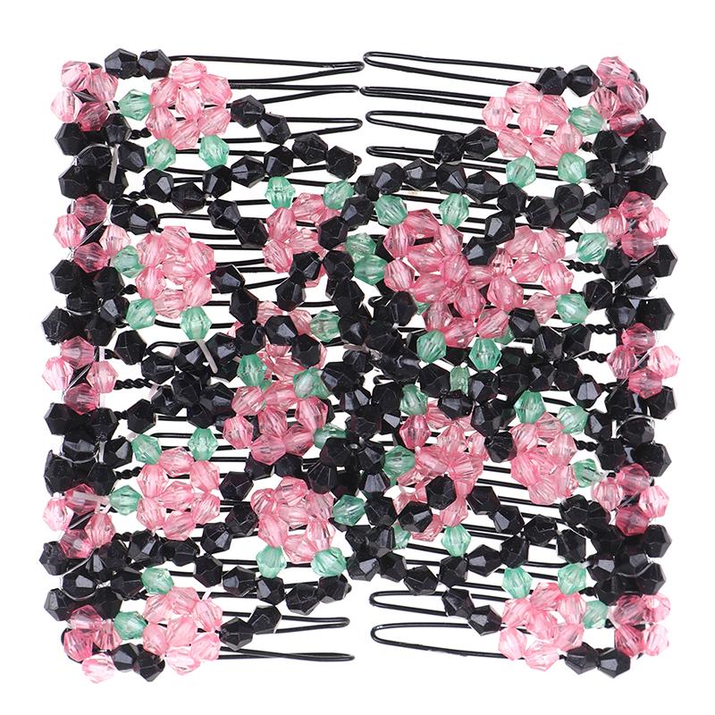 Women Elastic Hairpin Stretch Double Magic Hair Comb Handmade Vintage Flower Beaded Hair Clip Maker DIY Styling Tool
Women Elastic Hairpin Stretch Double Magic Hair Comb Handmade Vintage Flower Beaded Hair Clip Maker DIY Styling Tool