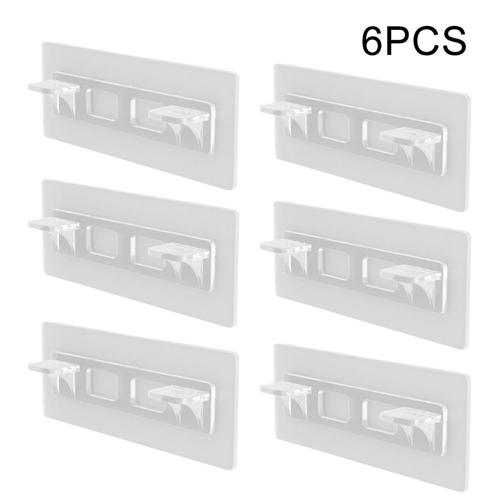 Layered Shelf Bracket Transparent Color Easy Installation Strong Load-bearing 6pcs
Layered Shelf Bracket Transparent Color Easy Installation Strong Load-bearing 6pcs