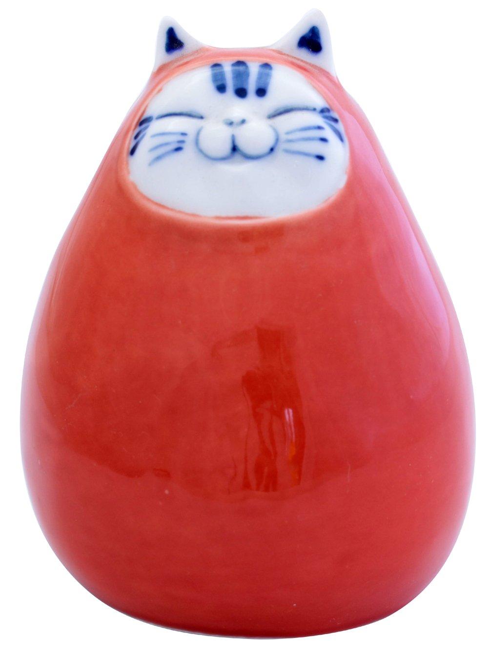 Фарфор Арита от Ёсинобу Дарума кот красный и полосатый Китагава, фигурка,
Фарфор Арита от Ёсинобу Дарума кот красный и полосатый Китагава, фигурка,