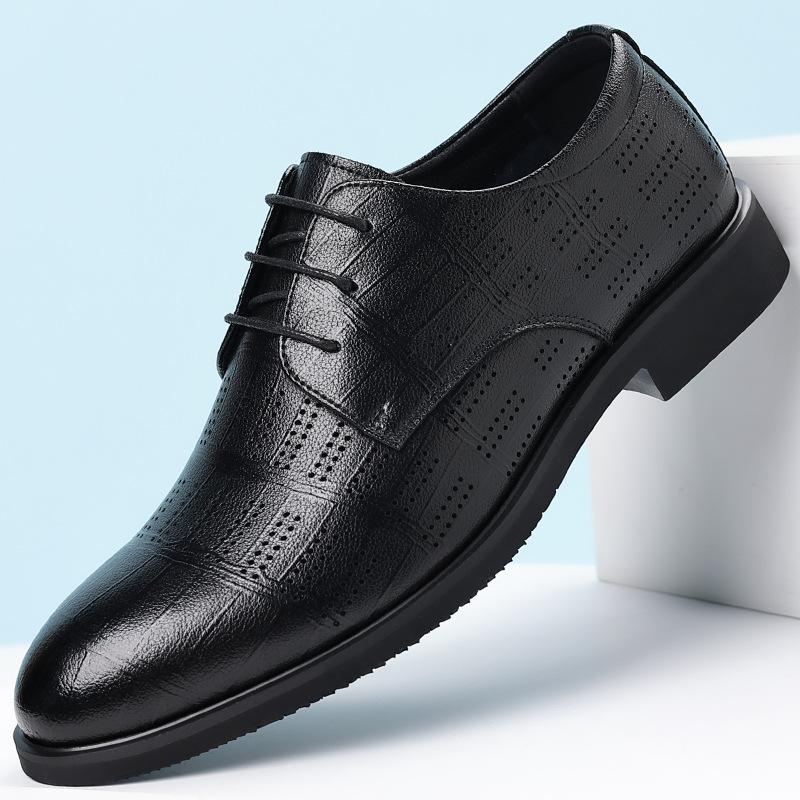 Leather shoes men s 2025 dress hollow black height increase casual British style men s pointed wedding groom shoes 37
Leather shoes men s 2025 dress hollow black height increase casual British style men s pointed wedding groom shoes 37