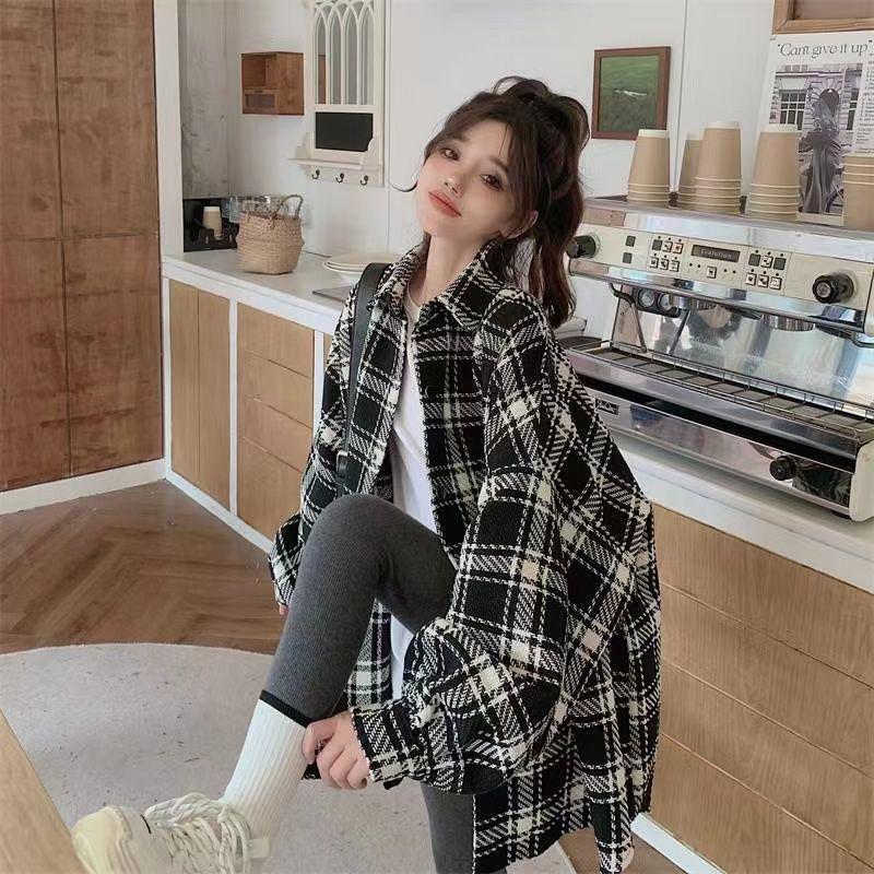 Женская шерстяная клетчатая куртка-рубашка – модная, свободного кроя для осени и зимы L 57.5-65 kg
Женская шерстяная клетчатая куртка-рубашка – модная, свободного кроя для осени и зимы L 57.5-65 kg