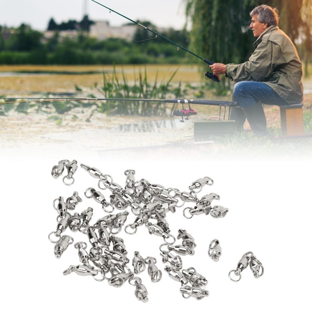 50PCS High Strength Fishing Swivels with Split Rings Barrel Swivels Fishing Connector 1#-16mm
50PCS High Strength Fishing Swivels with Split Rings Barrel Swivels Fishing Connector 1#-16mm