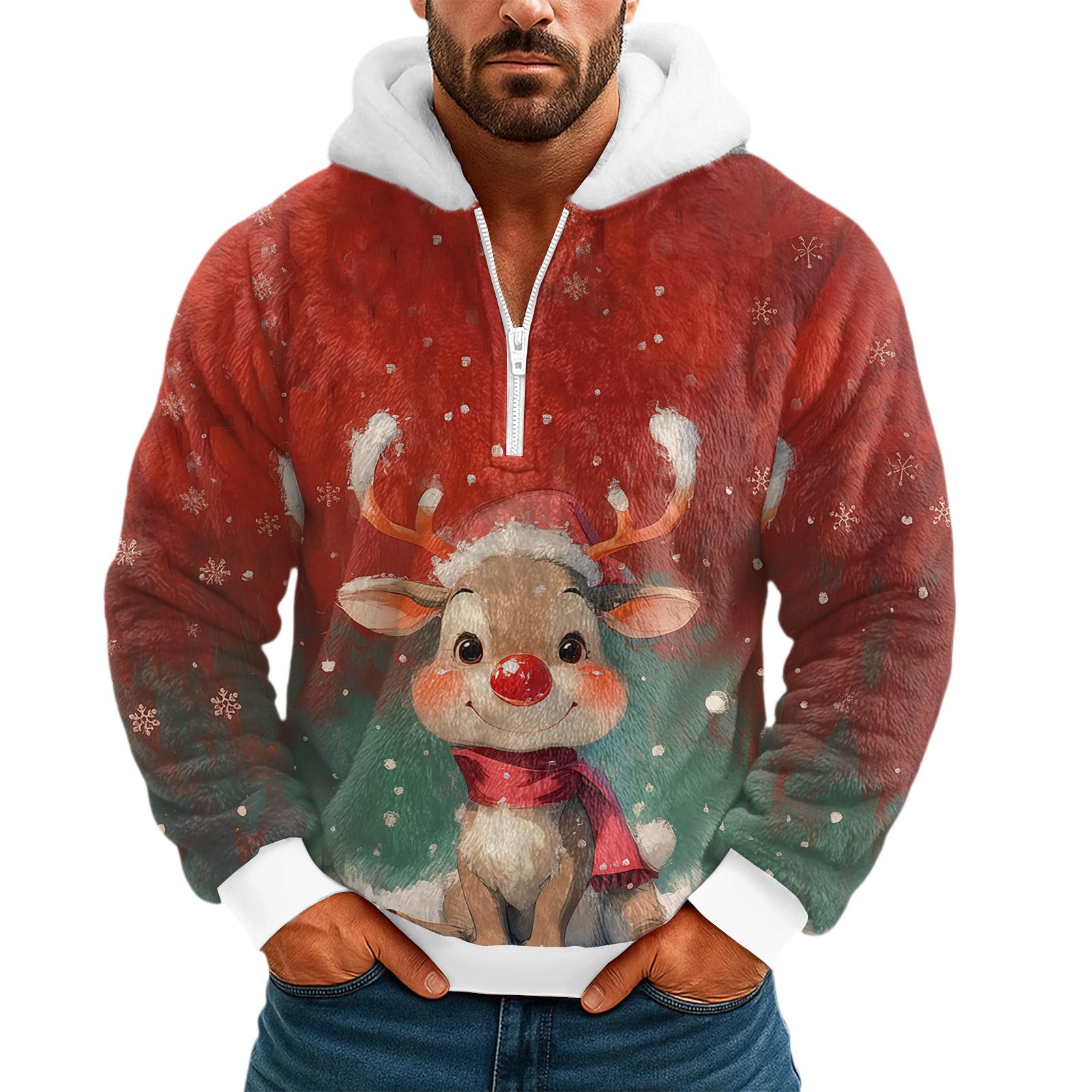 Men s Plush Half Zipper Hooded Hood Hoodie XL винный
Men s Plush Half Zipper Hooded Hood Hoodie XL винный