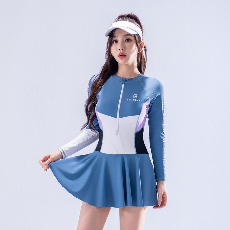 Sports long-sleeved swimsuit s one-piece swimsuit conservative and thin swimsuit one-piece skirt hot spring swimsuit XXXL
Sports long-sleeved swimsuit s one-piece swimsuit conservative and thin swimsuit one-piece skirt hot spring swimsuit XXXL