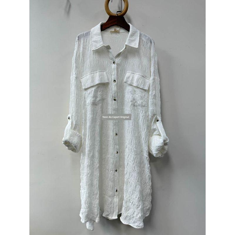Export Pure Texture Puff Texture Soft Mid Length Long Length Long Sleeves Shirt Beach Style Outerwear Shirt Long Shirt White Long Shirt L
Export Pure Texture Puff Texture Soft Mid Length Long Length Long Sleeves Shirt Beach Style Outerwear Shirt Long Shirt White Long Shirt L