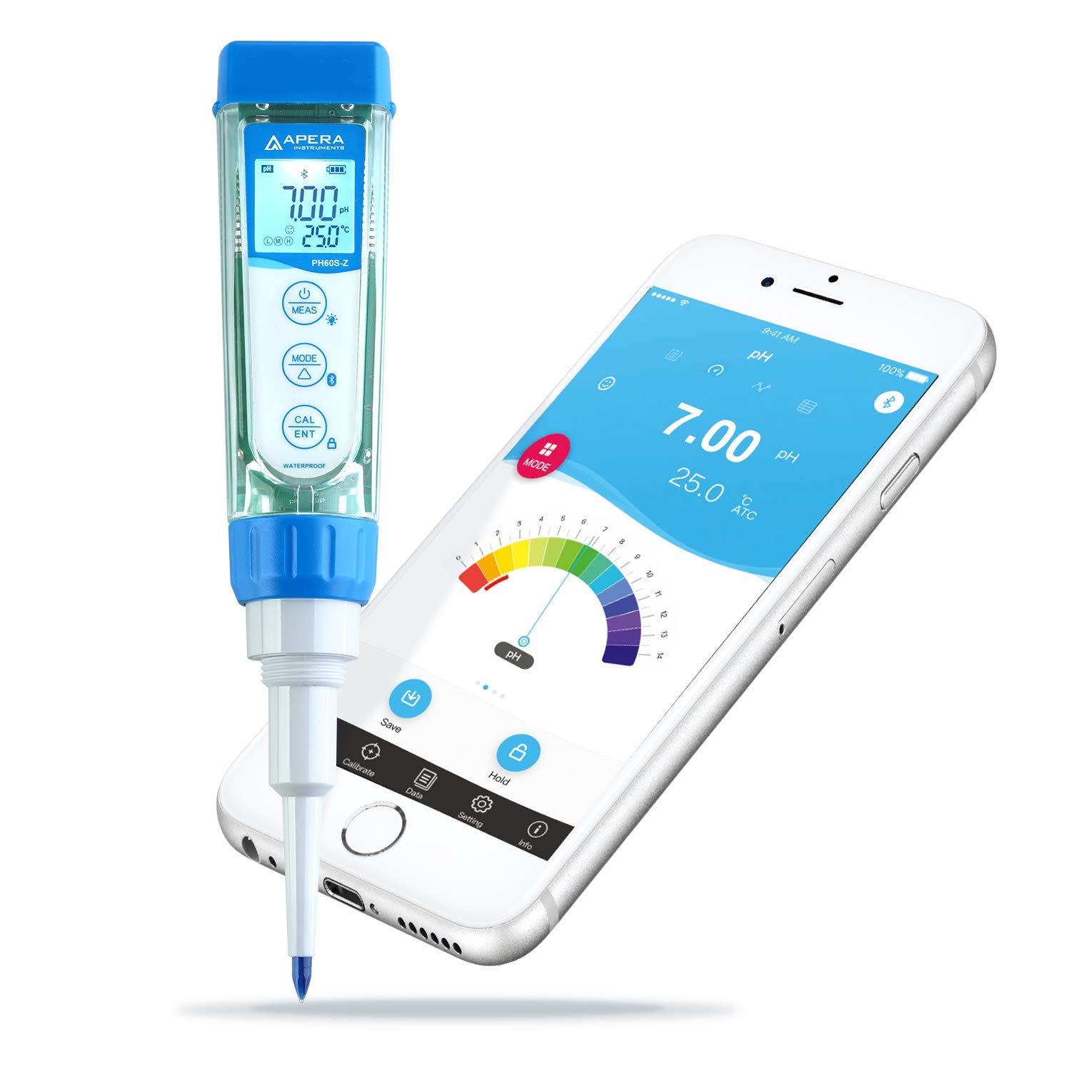APERA pH meter with Bluetooth Needle type For food and samples pH meter that can be operated on both smartphone and tester Free download of ZenTest
APERA pH meter with Bluetooth Needle type For food and samples pH meter that can be operated on both smartphone and tester Free download of ZenTest