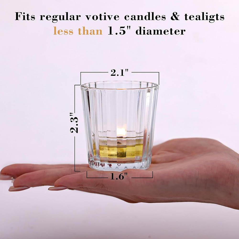 Винтажные ребристые подсвечники для votive свечей, стеклянный подсвечник для чайных свечей для свадебного centerpiece декора, праздничный декор 2pcs чистый
Винтажные ребристые подсвечники для votive свечей, стеклянный подсвечник для чайных свечей для свадебного centerpiece декора, праздничный декор 2pcs чистый