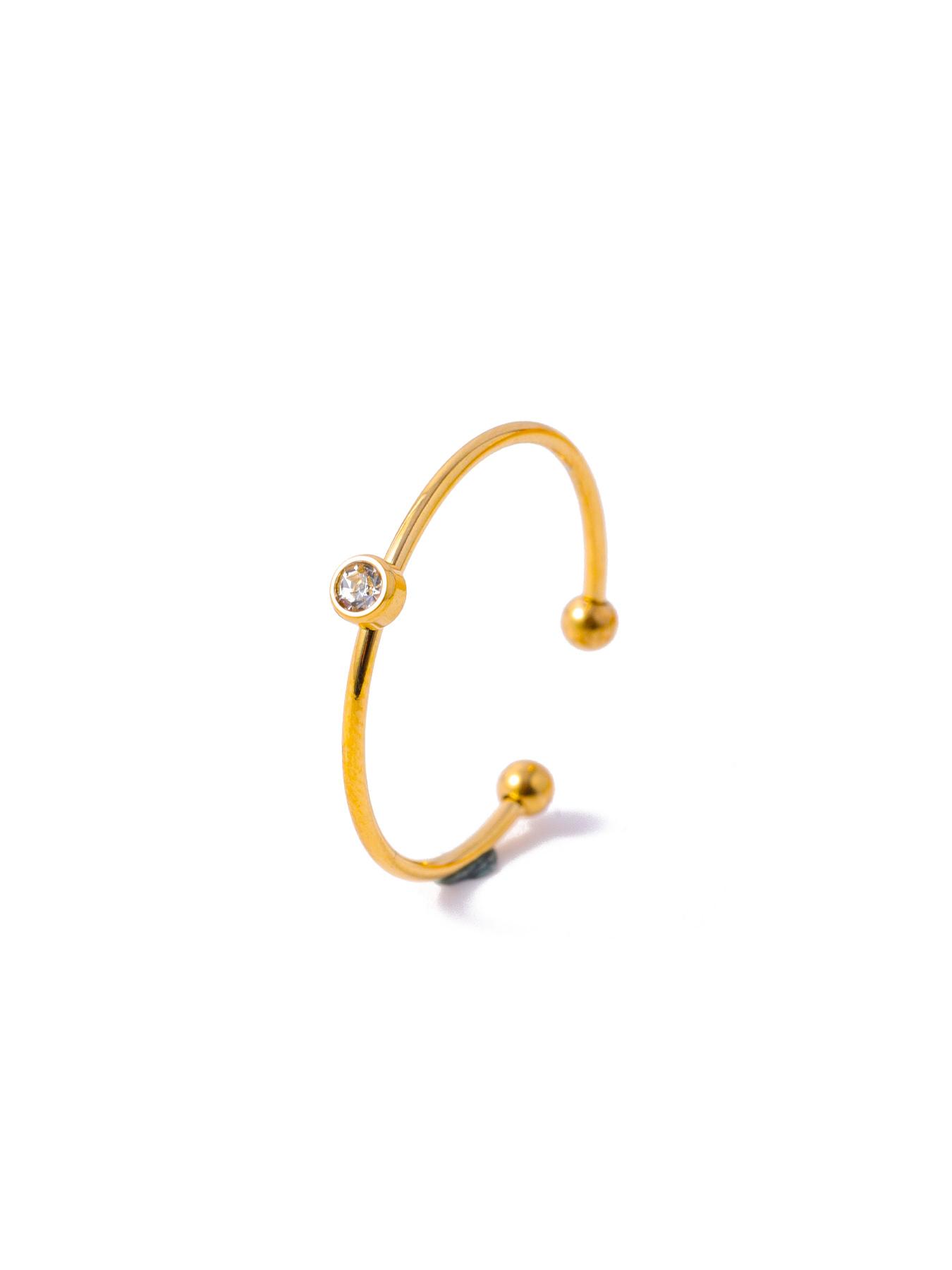 CARLIDANA Fashion 12 Birthstone Women s Stainless Steel Opening Adjustable Ring 18K Gold Plated Simple Zircon Elegant Jewelry GOLD
CARLIDANA Fashion 12 Birthstone Women s Stainless Steel Opening Adjustable Ring 18K Gold Plated Simple Zircon Elegant Jewelry GOLD