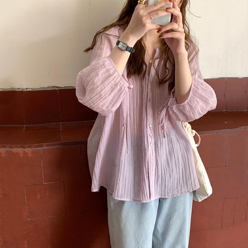 Women s 2020 Tencel Summer Lantern Sleeve Loose Pleated Shirt Extra Large (XL) небо синє кольору
Women s 2020 Tencel Summer Lantern Sleeve Loose Pleated Shirt Extra Large (XL) небо синє кольору