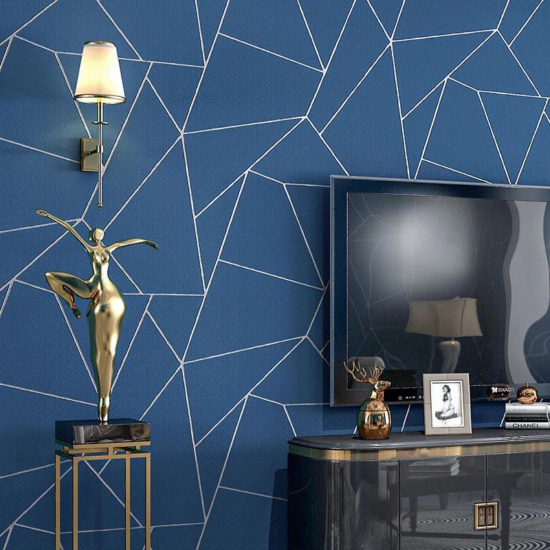 Grey White Blue Geometric Wallpaper For Living Room Bedroom Modern Design 3D Embossing Stripes Triangles Pattern Wall Paper Roll 0.53MX2M
Grey White Blue Geometric Wallpaper For Living Room Bedroom Modern Design 3D Embossing Stripes Triangles Pattern Wall Paper Roll 0.53MX2M