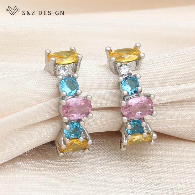 Модные серьги-подвески цвета розового золота с геометрическим рисунком и цветным фианитом для женщин, модные ювелирные изделия, повседневные аксессуары
Модные серьги-подвески цвета розового золота с геометрическим рисунком и цветным фианитом для женщин, модные ювелирные изделия, повседневные аксессуары