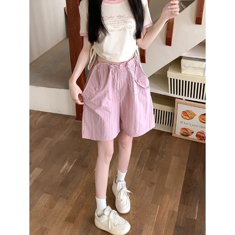 New Summer High Street Work Shorts for Ladies Thin Style Versatile High Waist Design Casual Wear Wide-leg Sports Five-point Trousers B Practical Use S
New Summer High Street Work Shorts for Ladies Thin Style Versatile High Waist Design Casual Wear Wide-leg Sports Five-point Trousers B Practical Use S