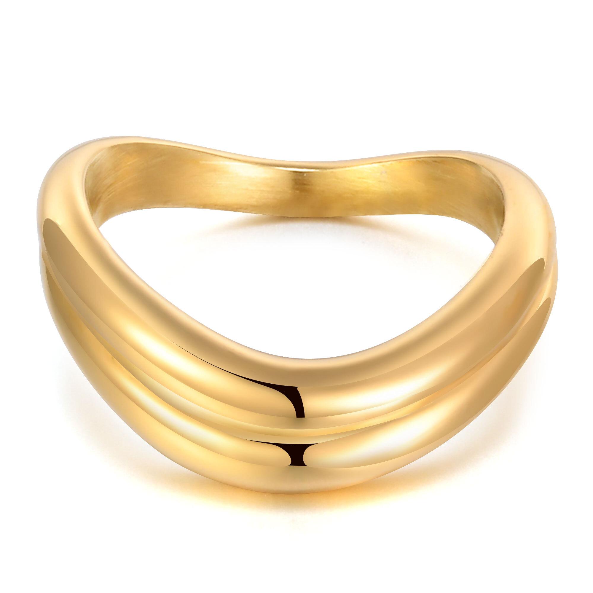 Vnox Highly Polished Stainless Steel Geometric Ring,Waterproof Gold Plated Minimalist Wave Shape,Smooth Finger Jewelry Wedding 6
Vnox Highly Polished Stainless Steel Geometric Ring,Waterproof Gold Plated Minimalist Wave Shape,Smooth Finger Jewelry Wedding 6