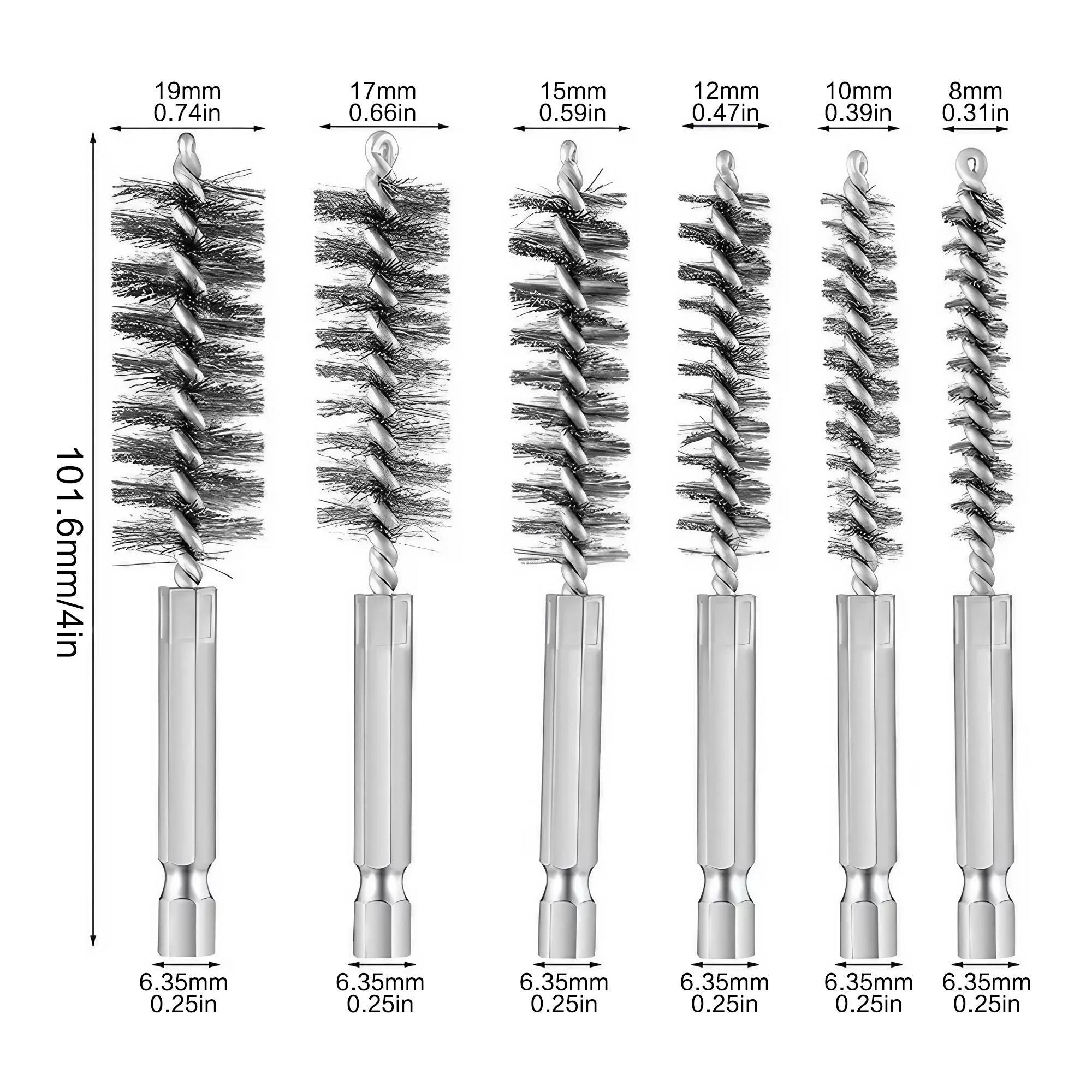 6PCS Stainless Steel Twist Drill Brush Cleaner Set for Grinding Cleaning De Rusting Power Tool Accessories Wire Wheel Cup Brush
6PCS Stainless Steel Twist Drill Brush Cleaner Set for Grinding Cleaning De Rusting Power Tool Accessories Wire Wheel Cup Brush