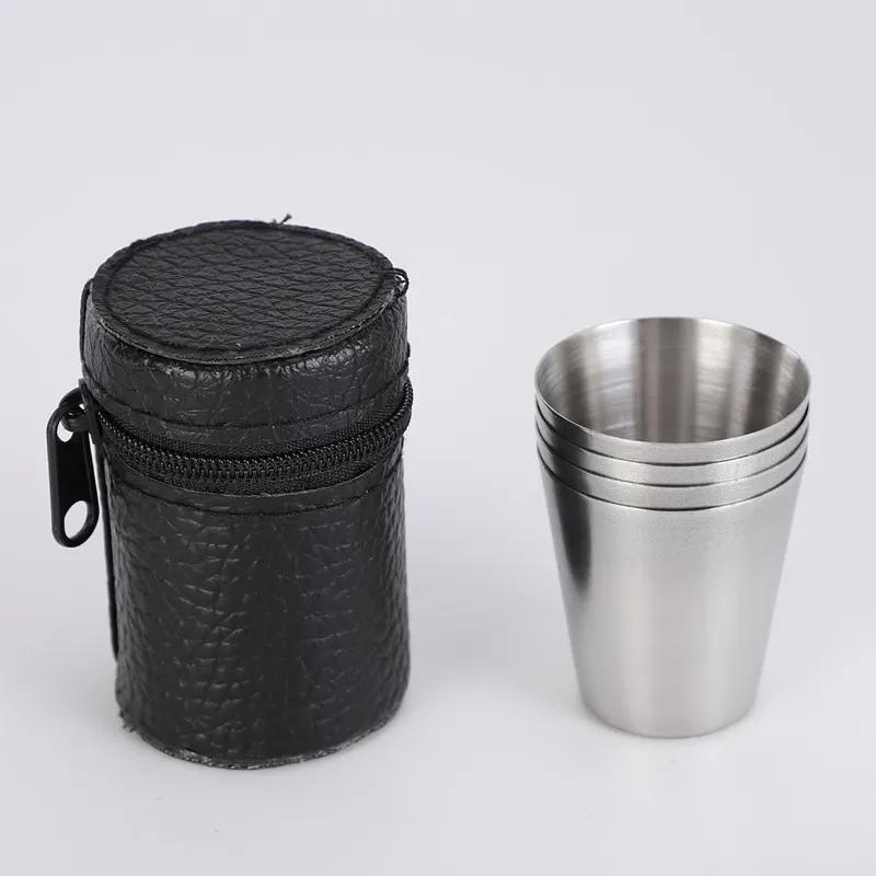 4Pcs set Mini 30ml Wine Cup Outdoor Travel Stainless Steel Mini Cups Set Glasses For Whisky Wine With Storage Case Portable Drinkware YFA2260 set
4Pcs set Mini 30ml Wine Cup Outdoor Travel Stainless Steel Mini Cups Set Glasses For Whisky Wine With Storage Case Portable Drinkware YFA2260 set