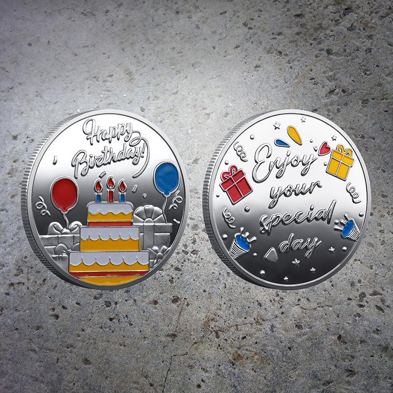 Birthday Gold Plated Commemorative Coins, Happy Birthday Wishes, Wishes Come True, Lucky Coins, Commemorative Medals срібний
Birthday Gold Plated Commemorative Coins, Happy Birthday Wishes, Wishes Come True, Lucky Coins, Commemorative Medals срібний