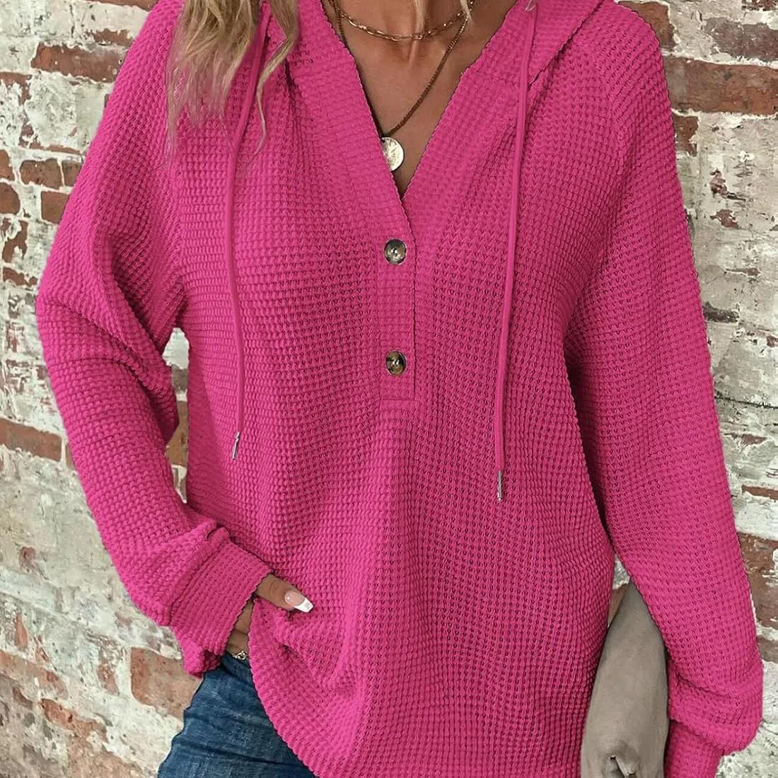 Women s Waffle Knit Hoodie - Button V-Neck Drawstring Pullover Casual Long Sleeve Sweatshirt XXL червоний
Women s Waffle Knit Hoodie - Button V-Neck Drawstring Pullover Casual Long Sleeve Sweatshirt XXL червоний