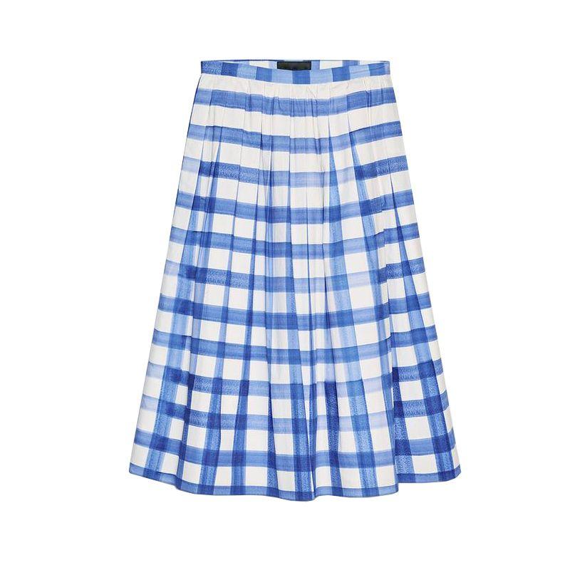Summer New Product Women s Clothes Cotton Mid Waist A- line Hem Gingham Contrast Color Fashion Midi Dress 3090102 Blue S
Summer New Product Women s Clothes Cotton Mid Waist A- line Hem Gingham Contrast Color Fashion Midi Dress 3090102 Blue S