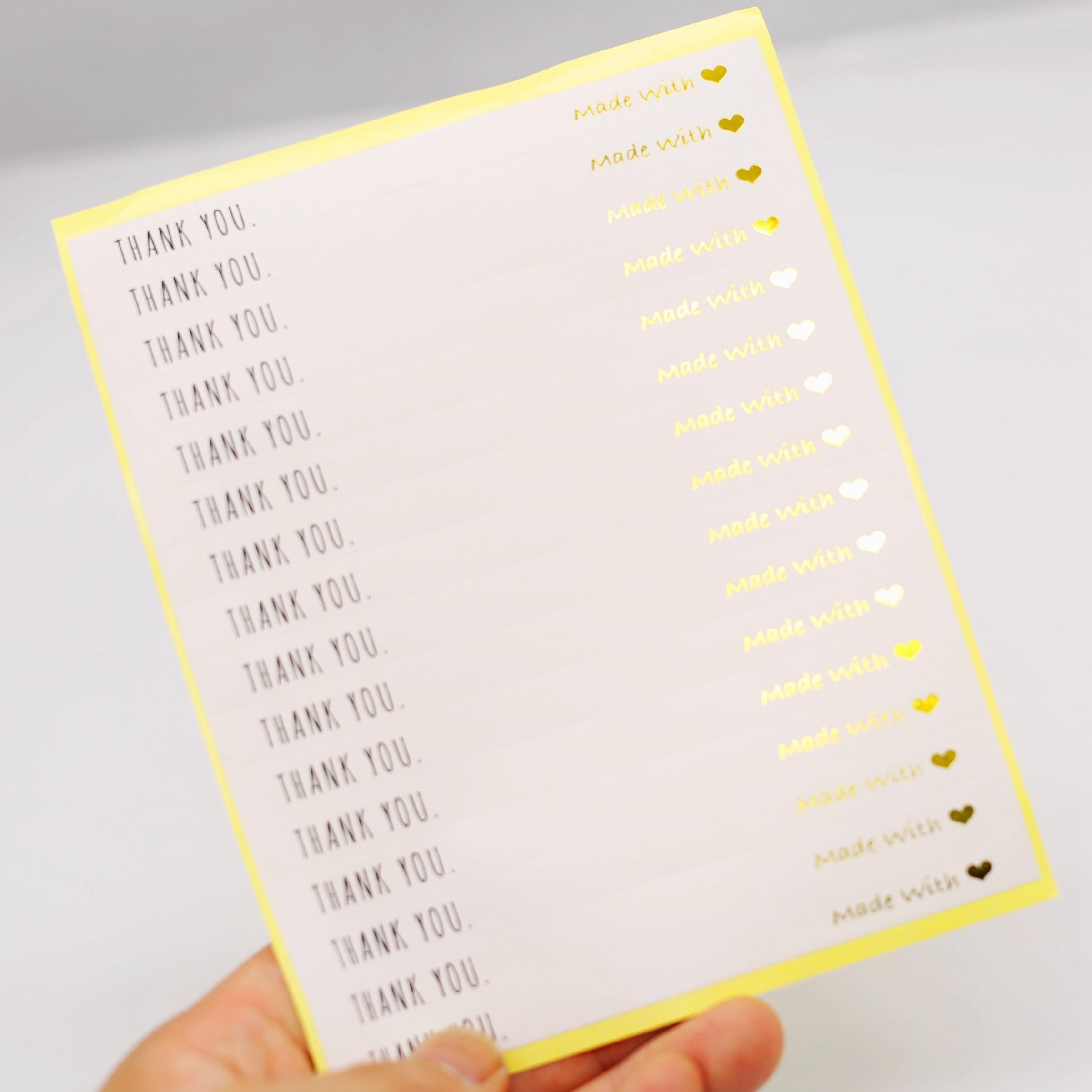 Long Strip Thank You Handmade Black and White Hot Stamping Stickers Packaging Gift Stickers 10Sheets-160Pcs білий
Long Strip Thank You Handmade Black and White Hot Stamping Stickers Packaging Gift Stickers 10Sheets-160Pcs білий