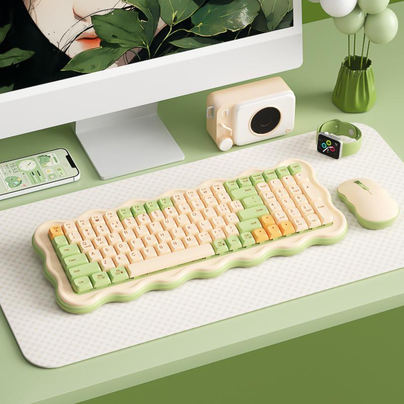 Wireless Keyboard Mouse Set Mechanical Feel Elegant Design For Office Gaming Laptop зелёный
Wireless Keyboard Mouse Set Mechanical Feel Elegant Design For Office Gaming Laptop зелёный