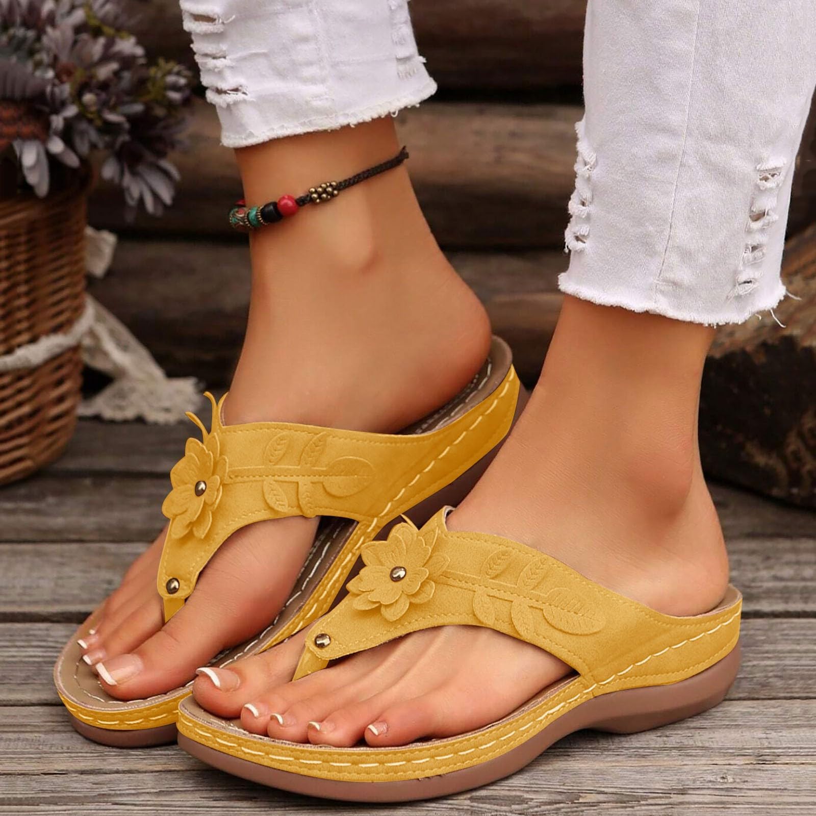 Ladies herringbone flower slope heel with outer toe and fish mouth sandals 41
Ladies herringbone flower slope heel with outer toe and fish mouth sandals 41