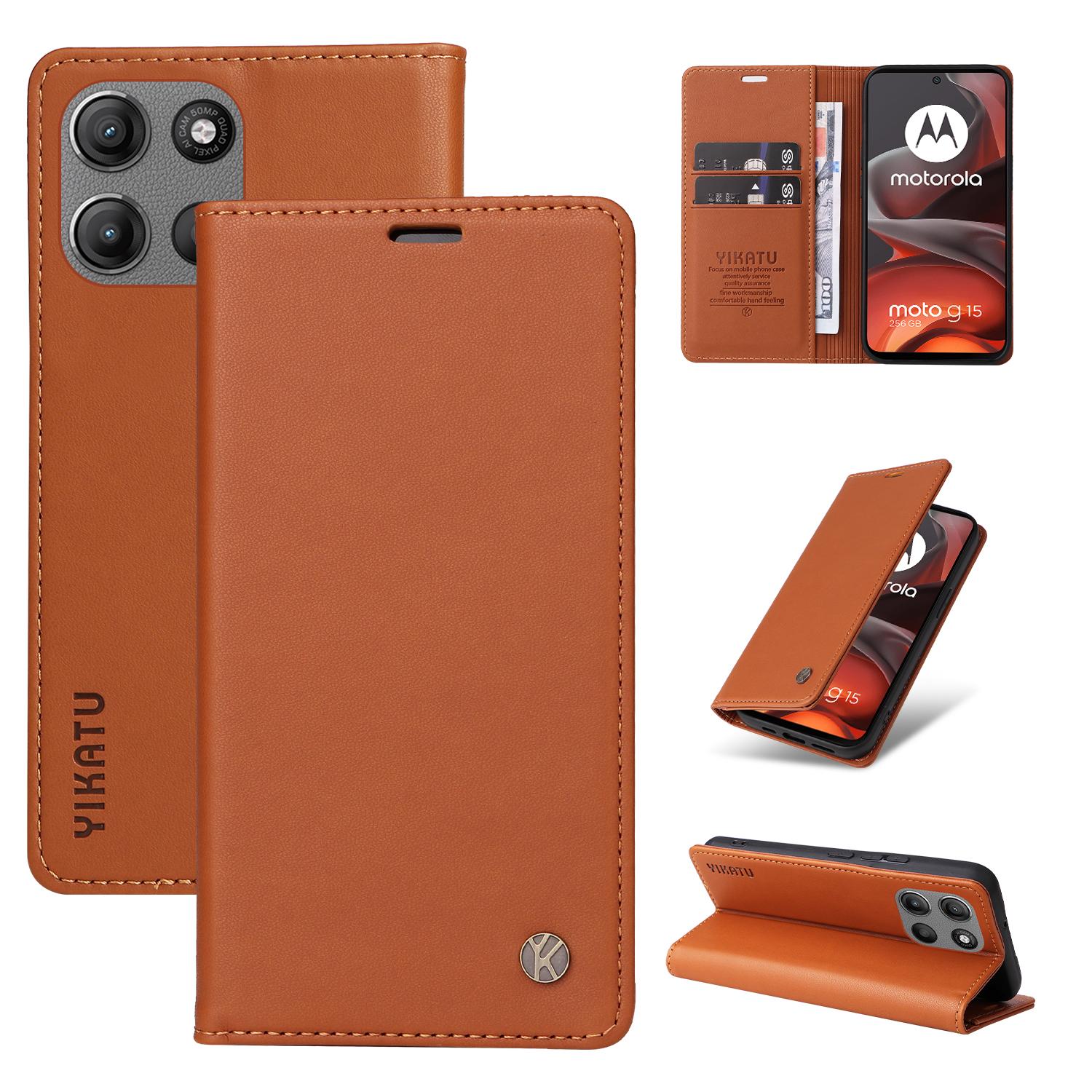 For Motorola Moto G15 4G Phone Cases YIKATU Magnetic Closure PU Leather Mobile Cover - Light Purple D
For Motorola Moto G15 4G Phone Cases YIKATU Magnetic Closure PU Leather Mobile Cover - Light Purple D