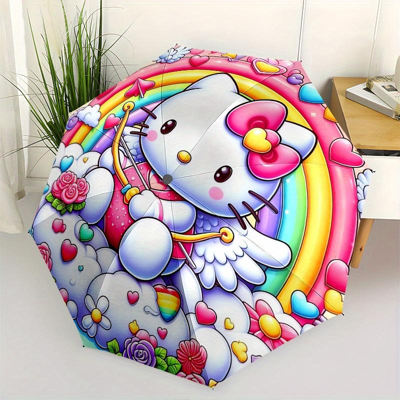 Hello Kitty,Rainbow Automatic Folding Umbrella-Simple 8-Rib Design, Bright Cartoon Pattern, Durable Iron Frame, Suitable For Travel, Outdoor
Hello Kitty,Rainbow Automatic Folding Umbrella-Simple 8-Rib Design, Bright Cartoon Pattern, Durable Iron Frame, Suitable For Travel, Outdoor
