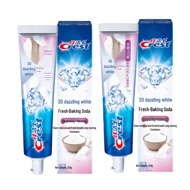 Crest 3D White Baking Soda Gentle Whitening Toothpaste (2x170g)
Crest 3D White Baking Soda Gentle Whitening Toothpaste (2x170g)