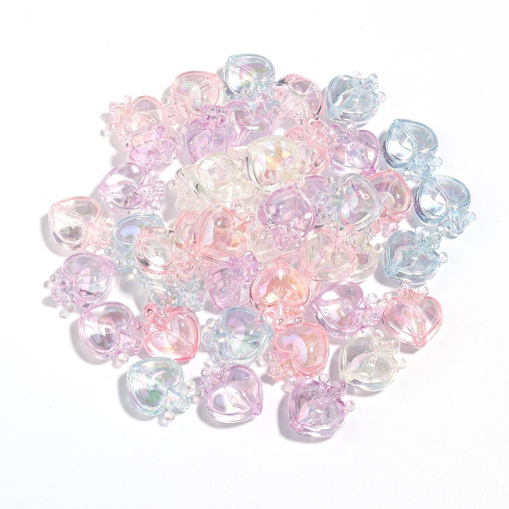 Набор из 10 светящихся акриловых бусин в форме сердца и короны для изготовления украшений своими руками Approx. 19x17mm, Hole 2.3mm
Набор из 10 светящихся акриловых бусин в форме сердца и короны для изготовления украшений своими руками Approx. 19x17mm, Hole 2.3mm