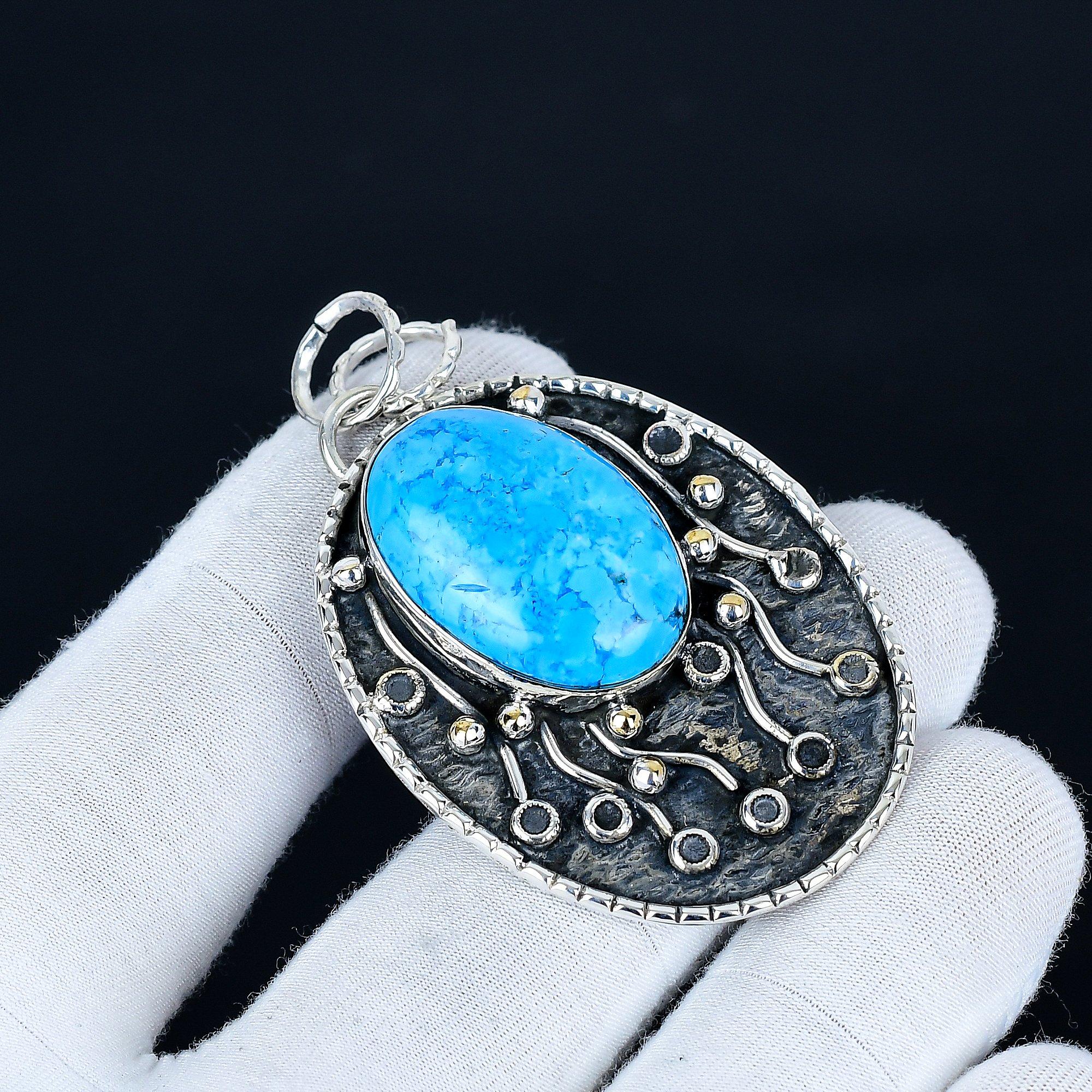 Tibetan Turquoise Pendant, 925 Sterling Silver Handmade Jewelry, Tibetan Turquoise Silver Pendant, Party Wear Jewelry For Women s, Pendant Gift 6.5 Cm
Tibetan Turquoise Pendant, 925 Sterling Silver Handmade Jewelry, Tibetan Turquoise Silver Pendant, Party Wear Jewelry For Women s, Pendant Gift 6.5 Cm