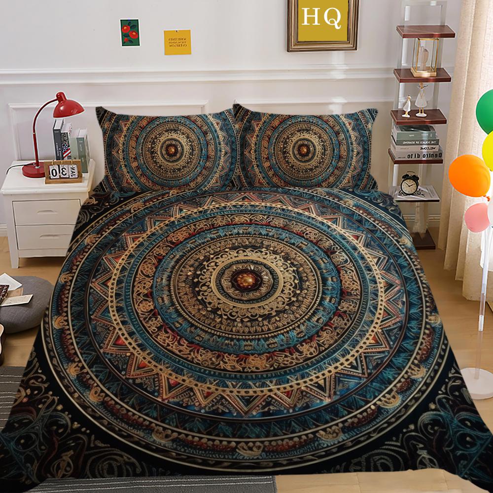 Роскошные комплекты постельного белья для девочек, домашний текстиль, пододеяльники, двойной размер, постельное белье, Мандала, высокое качество, украшение для спальни EU Single 135x200cm