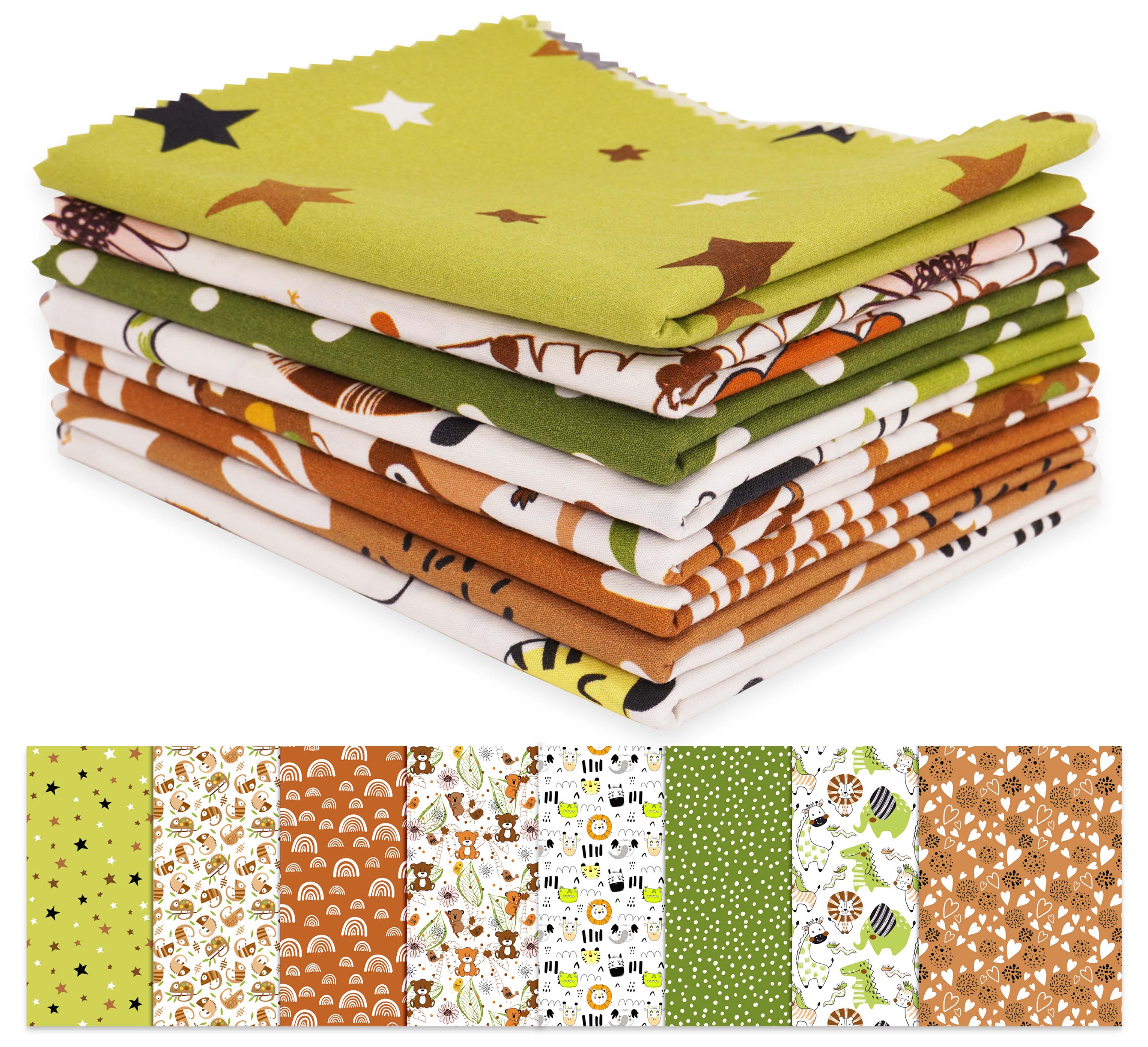Soimoi, 8 шт., комплект Fat Quarter, детский принт, 18 x 22 дюйма, лоскутная ткань своими руками, предварительно нарезанная ткань из 100 хлопка, зеленая и 18x22 inches зелёный
Soimoi, 8 шт., комплект Fat Quarter, детский принт, 18 x 22 дюйма, лоскутная ткань своими руками, предварительно нарезанная ткань из 100 хлопка, зеленая и 18x22 inches зелёный