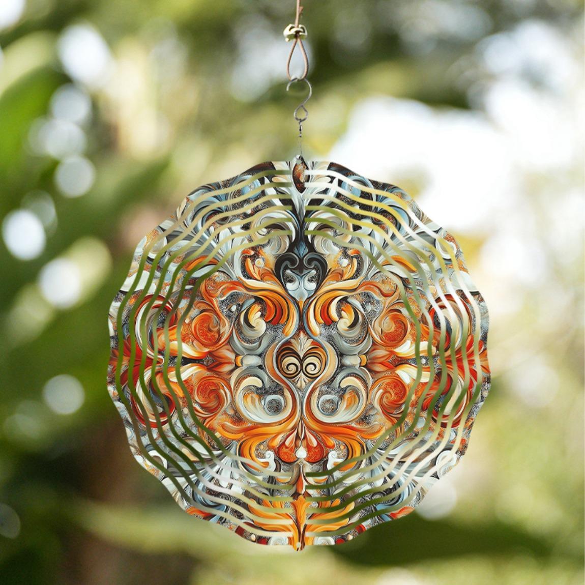 Metal Wind Spinner Garden Decor Vibrant Ethnic Design Circular Transparent Wind Chime for Patio Backyard Holiday Gift Thanksgiving Christmas 01A
Metal Wind Spinner Garden Decor Vibrant Ethnic Design Circular Transparent Wind Chime for Patio Backyard Holiday Gift Thanksgiving Christmas 01A